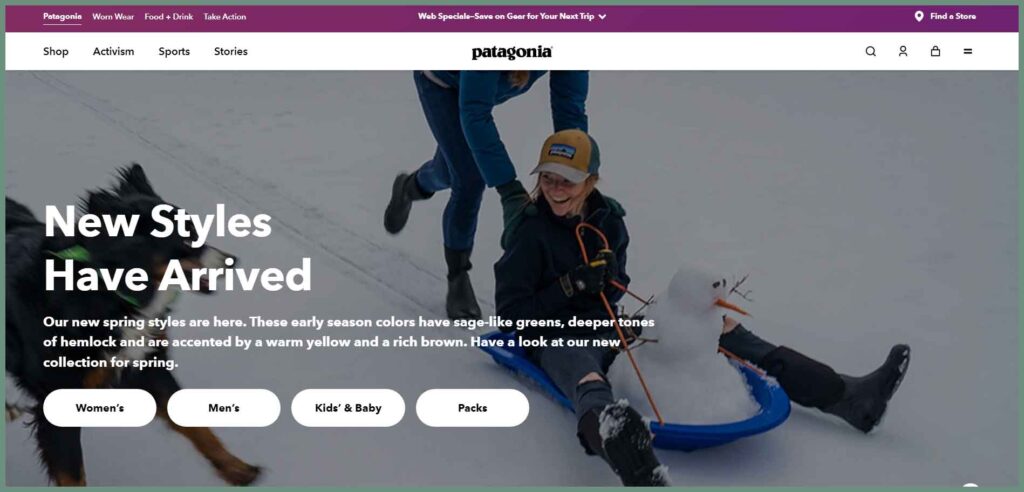 Patagonia Brand Website