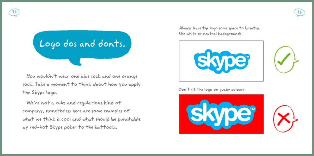 Skype Brand Guidelines Manual Logo Usage Page 2