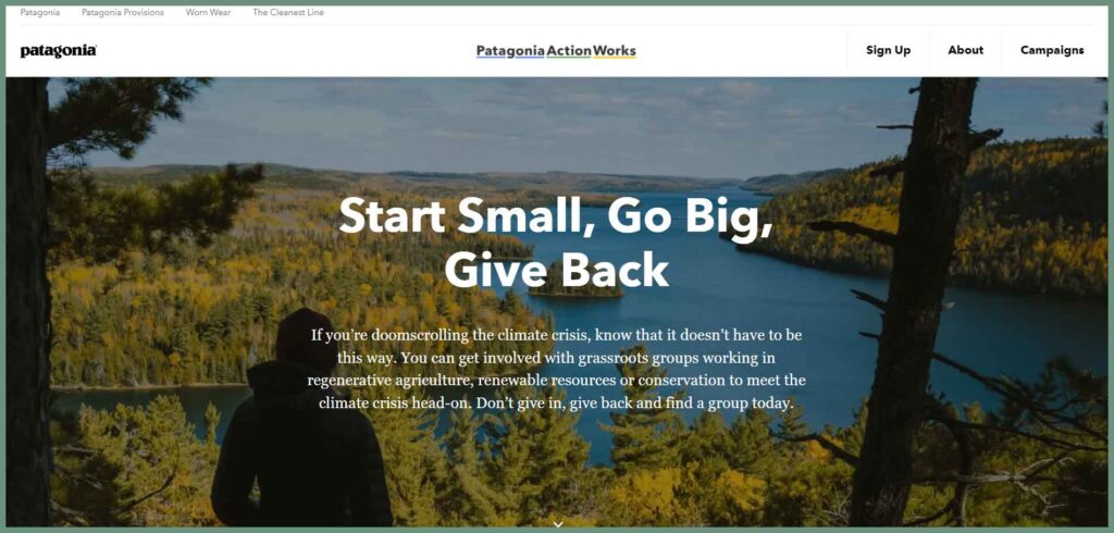 Patagonia website