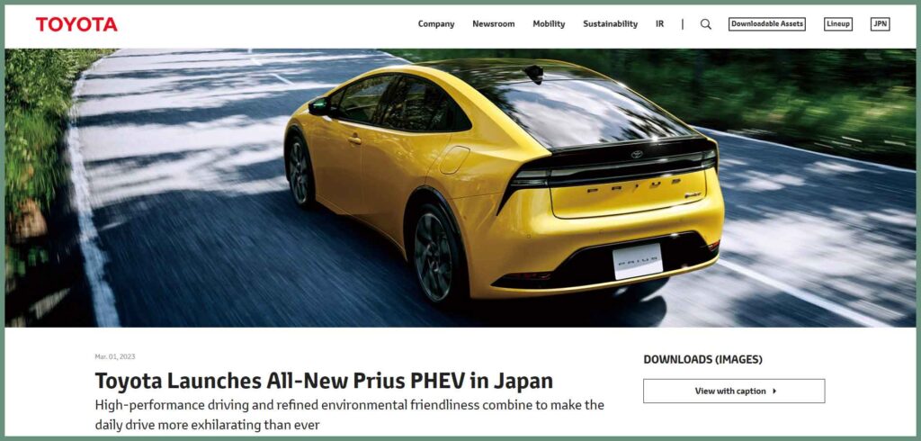 Toyota website