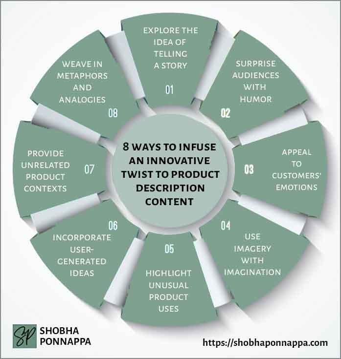 8 ways to add a unique twist into product description content (Infographic)