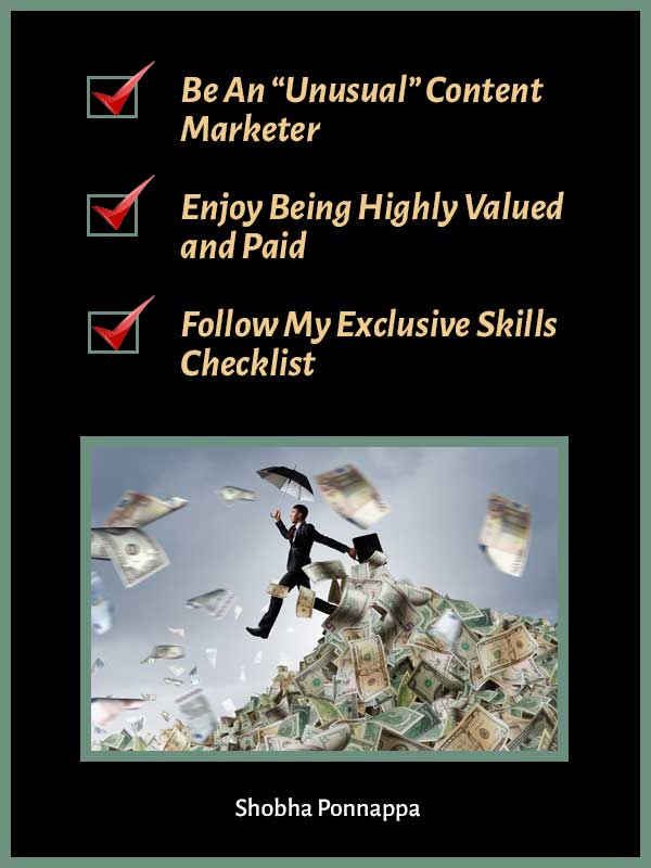The Highly Paid "Unusual" Content Marketers Exclsuive Skills Checlist
